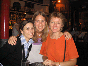 Jenny with Estelle and Florence (her English students)
