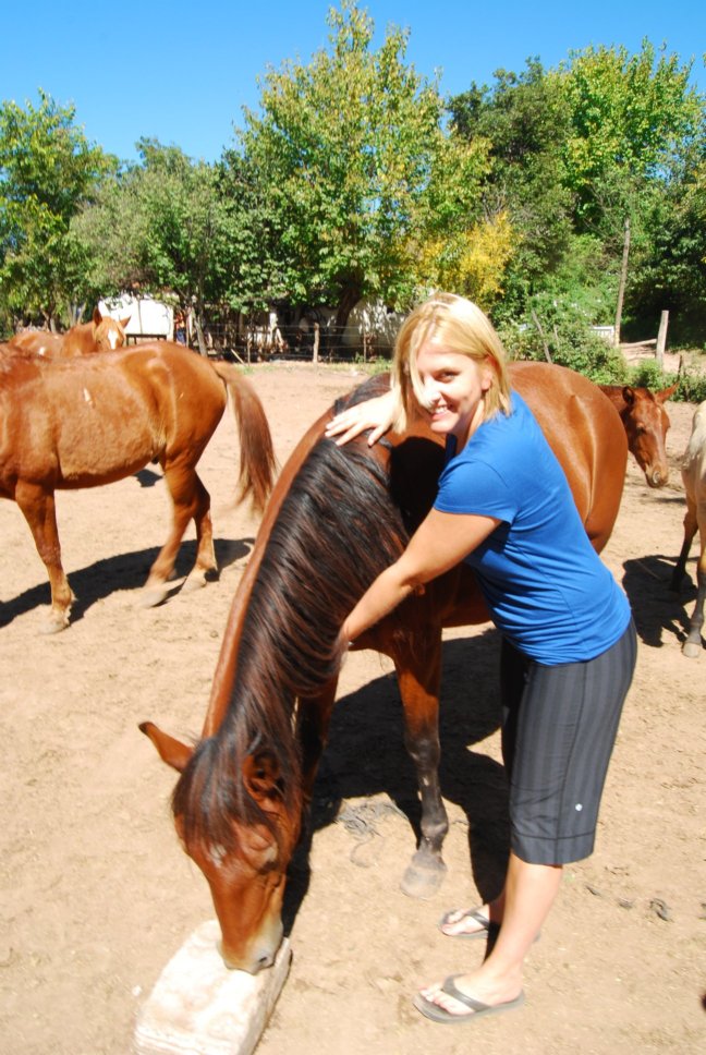 Mel giving her horse some love…