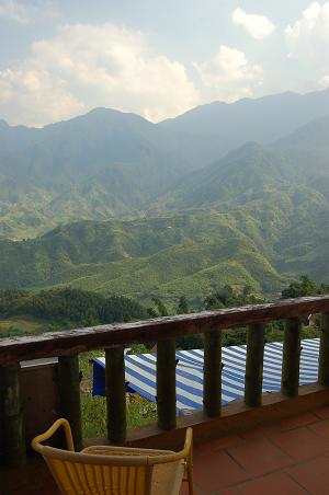 View from my balcony at the Cat Cat hotel in Sapa