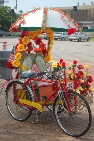 Colourful trishaw 