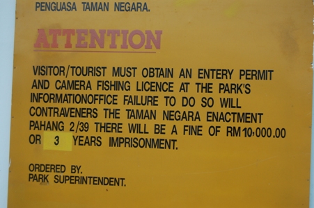 A bit harsh for forgetting your 1 Ringgit permit...