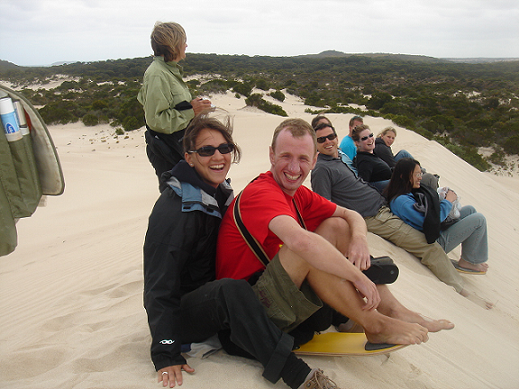 Sandboard race