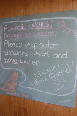 There's a 7 year drought on, don't you know? Or an excuse for not showering for 3 days...