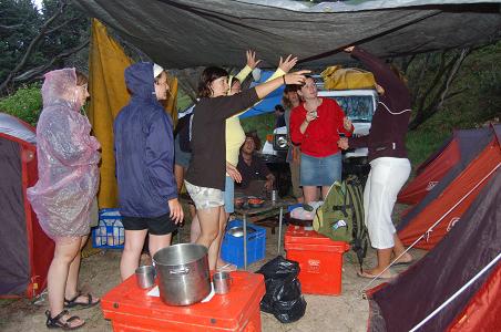 Our leaky cooking shelter