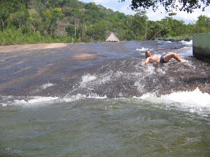 Natural water slide