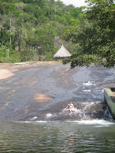 Natural water slide