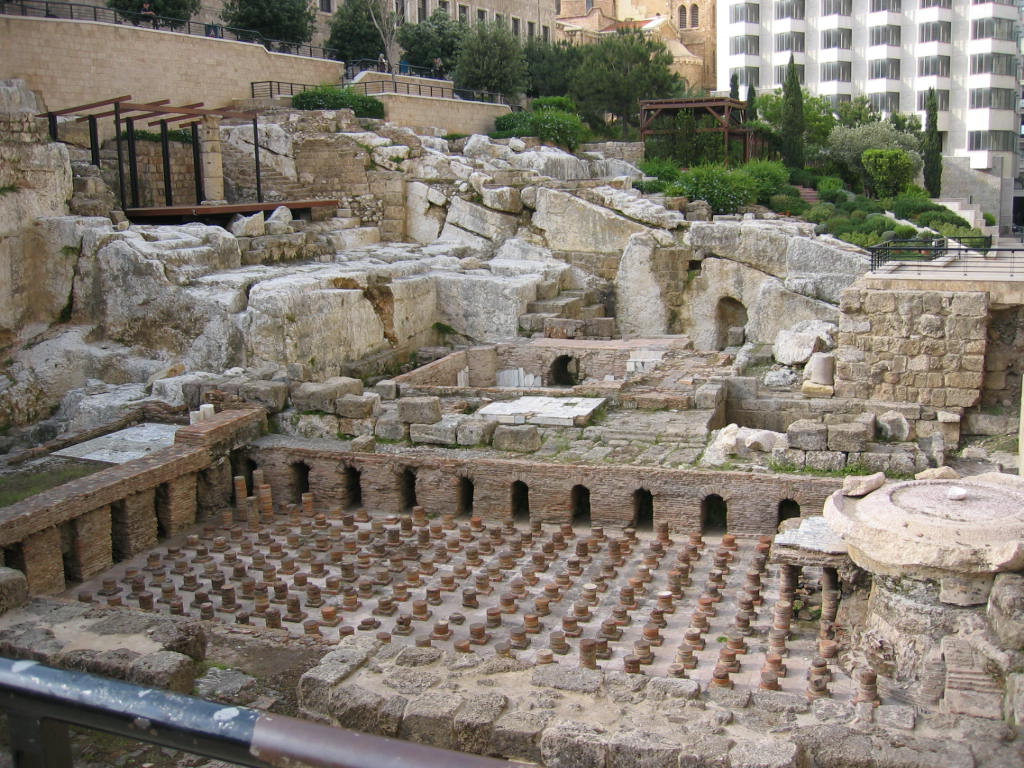 Bath ruins in the city center