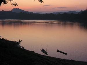 Sunset on the Nam Khan river