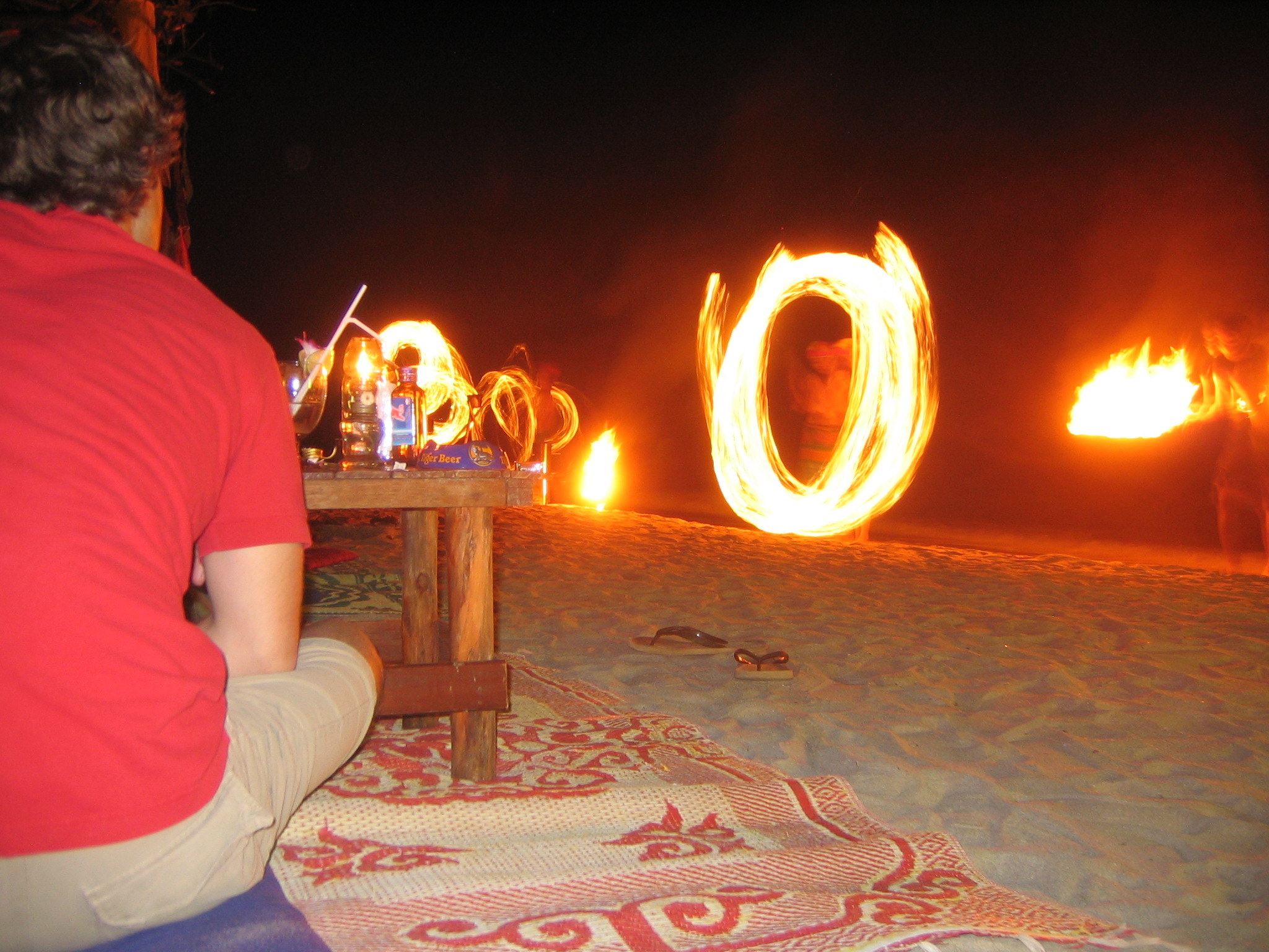 Fire Dancers Outside Sabay Bar