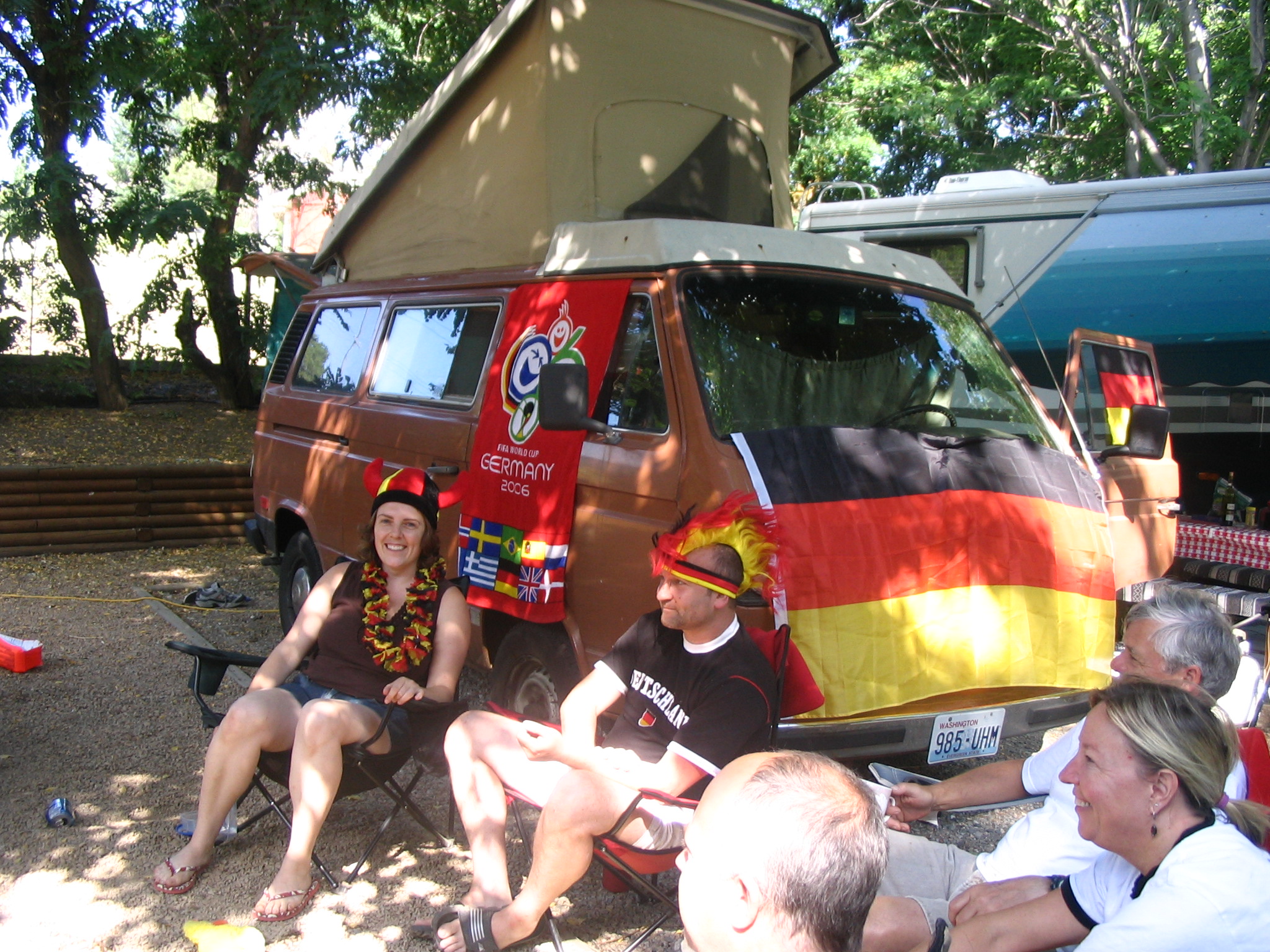 World Cup at the camp site