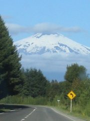 Volcan Lanin from the road