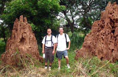 Simon and Dan and termite mounds