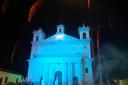Suchitoto Church with Fireworks