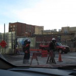 Construction workers, Calgary, 2 of 3 photos.