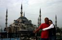 Us with the Blue Mosque in the background