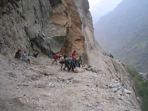 Road works in progress