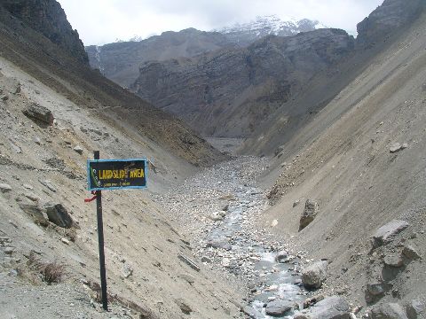 Landslide area