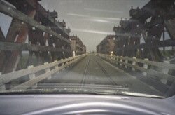My first experience with a one-lane rail bridge.  West Coast 9/27
