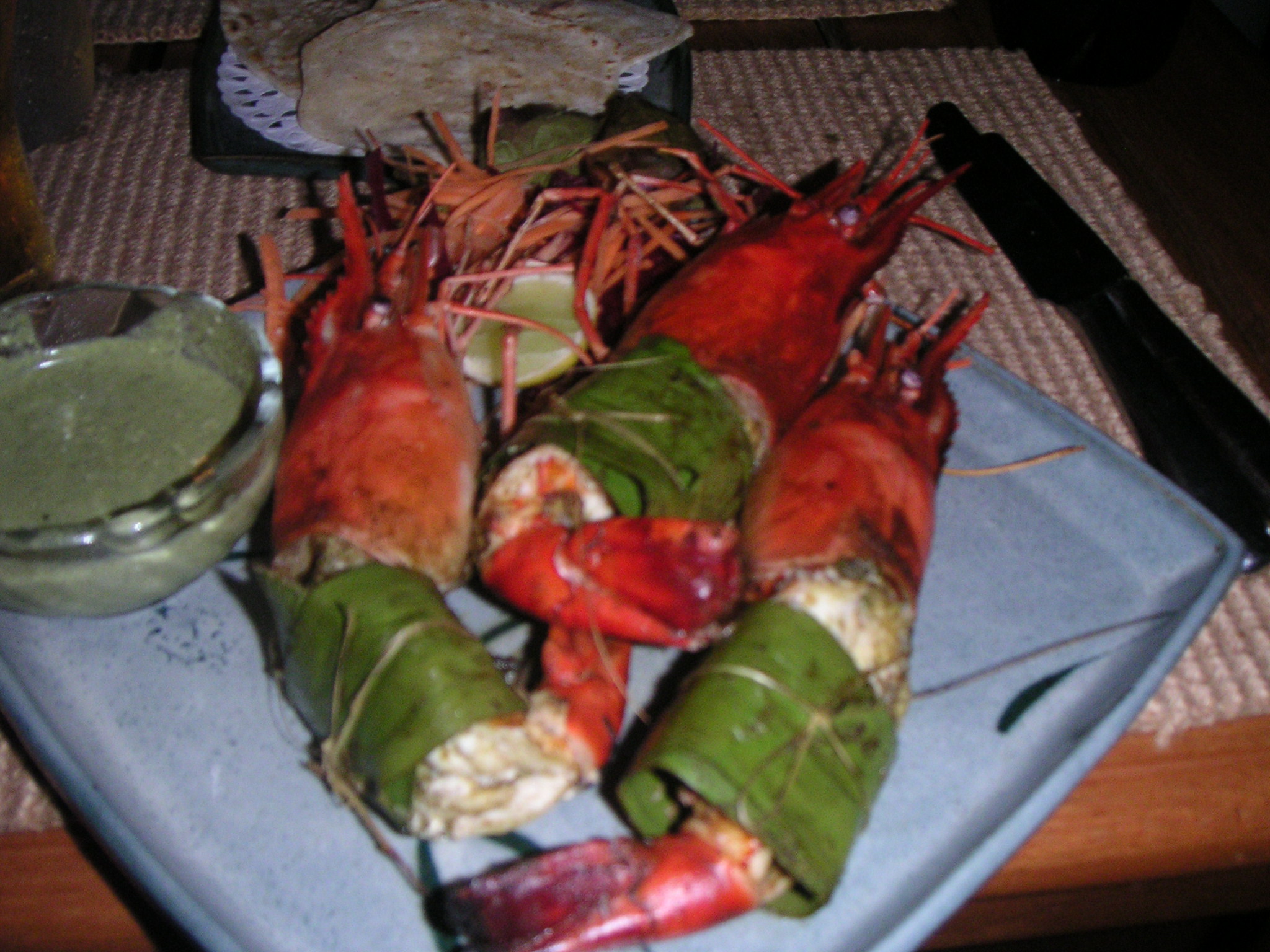 Giant prawns cooked Kerala style