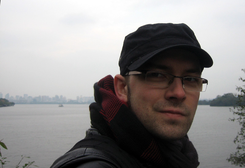 Me in front of Hangzhou and West Lake