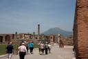 Pompeii with Vesuvius in the background