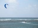 Kite surfing at Shacks Beach, northwest Puerto Rico