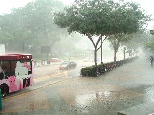 Regen in Singapur