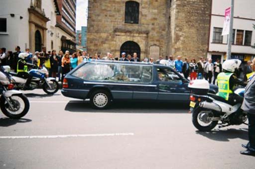Funeral parade of ex-President Turbay who died the day before
