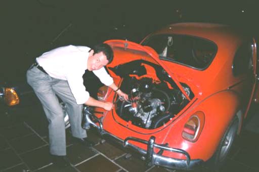 Jaime tinkling at his Volkswagen