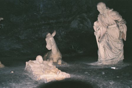 The Nativity Scene made from salt