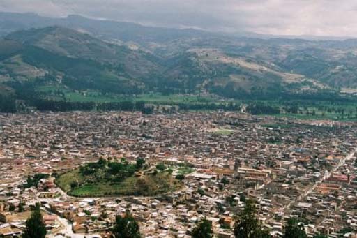 View of Cajamarca on the way up