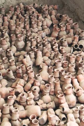 Loads of ceramic pots found buried
