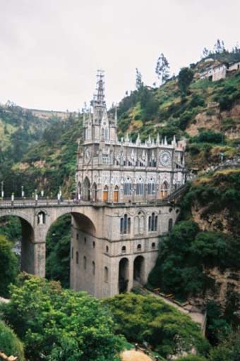 The gorgeous Church of the Virgin of Las Lajas