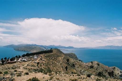 At the top of the ridge where we could see both sides of the island 