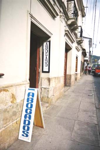 An entire street of 'abogados' (lawyers) but is there justice?