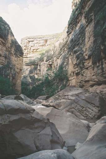 Hiking to the bottom of the canyon