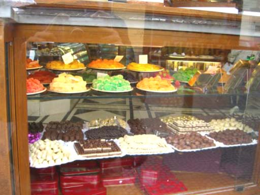 Yummy chocolate and sweets from a traditional cafe Las Violetas along Av. Rivadavia