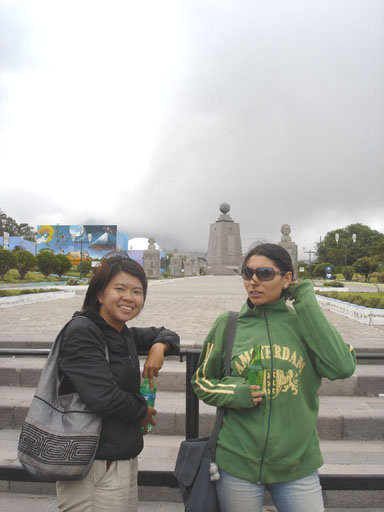 We refused to pay for the entrance for Mitad del Mundo and so, just took pictures outside