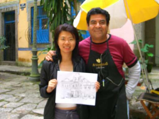Carlos Solar Barrios, the Chilean artist who coaxed me to draw the houses