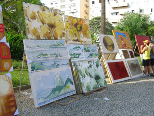 Many paintings for sale as well in the fair